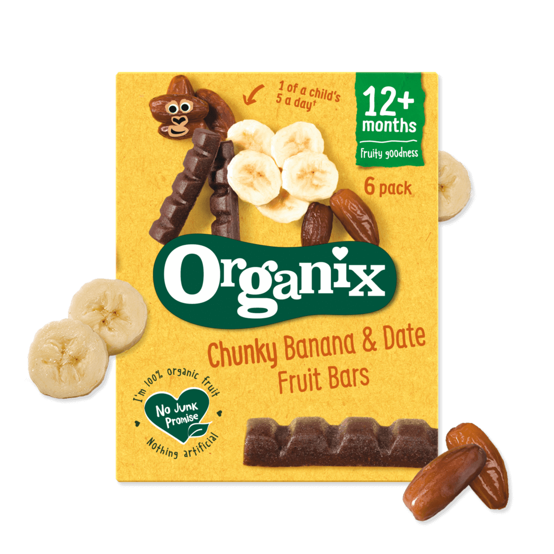 Banana & Date Fruit Bars Fruit Snacks For Toddlers Organix